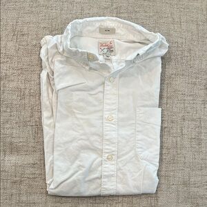 J Crew Broken In Oxford Slim Fit White Button Down Shirt